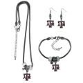 Texas A & M Aggies Euro Bead Jewelry 3 piece Set