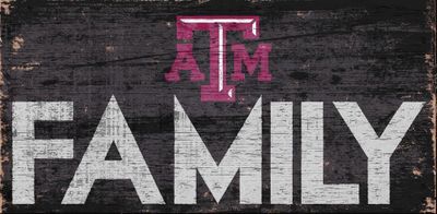 Texas A&M Aggies Sign Wood 12x6 Family Design