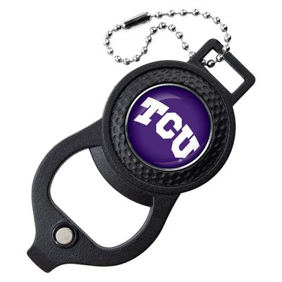 Texas Christian Horned Frogs Golf Bag Tag with Ball Marker - Black