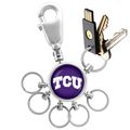 Texas Christian Horned Frogs Valet Keychain with 6 Keyrings