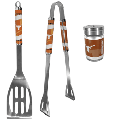 Texas Longhorns 2 Piece BBQ Set with Seasoning Shaker