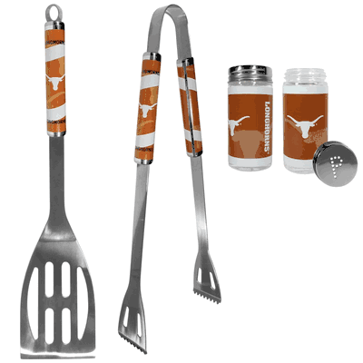 Texas Longhorns 2 Piece Tailgate BBQ Set with Salt and Pepper Shakers
