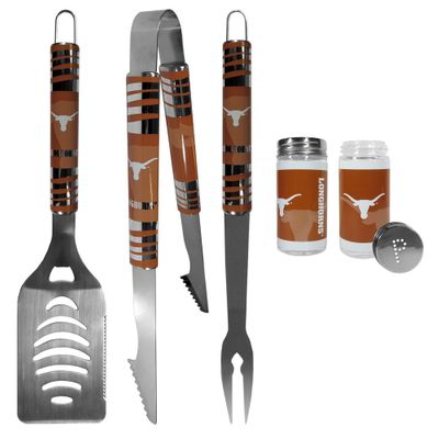 Texas Longhorns 3 Piece Tailgate BBQ Set with Salt and Pepper Shakers