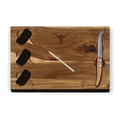 Texas Longhorns - Delio Acacia Cheese Cutting Board & Tools Set Texas Longhorns - Delio Acacia Cheese Cutting Board & Tools Set