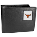 Texas Longhorns Leather Bi-fold Wallet Packaged in Gift Box Texas Longhorns Leather Bi-fold Wallet Packaged in Gift Box