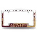 Texas State Bobcats Primary Chrome Automotive License Plate Frame