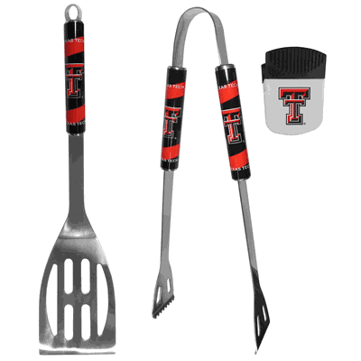 Texas Tech Raiders 2 pc BBQ Set and Chip Clip