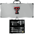 Texas Tech Raiders 8 pc Stainless Steel BBQ Set w/Metal Case Texas Tech Raiders 8 pc Stainless Steel BBQ Set w/Metal Case