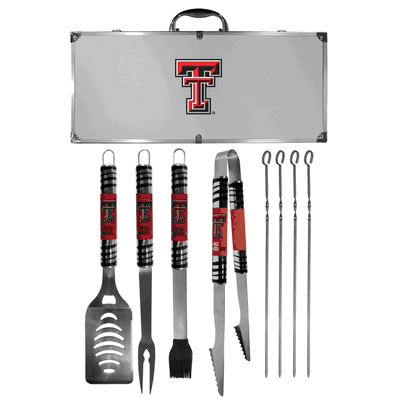 Texas Tech Raiders 8 pc Tailgater BBQ Set