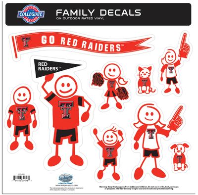 Texas Tech Raiders Family Decal Set Large