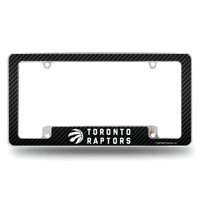 Toronto Raptors Black 12" x 6" Chrome Auto License Plate Frame