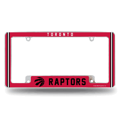 Toronto Raptors Classic 12" x 6" Chrome Auto License Plate Frame