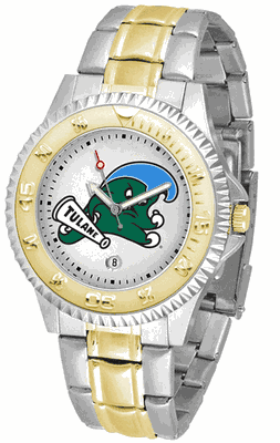 Tulane University Green Wave Competitor Two-Tone Men's Watch