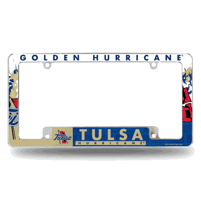 Tulsa Golden Hurricane Primary Chrome Automotive License Plate Frame