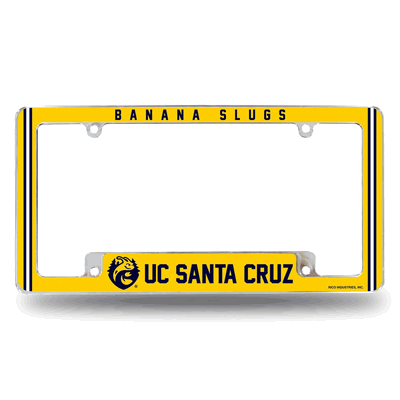 UC Santa Cruz�Banana Slugs Standard Chrome Auto License Plate Frame