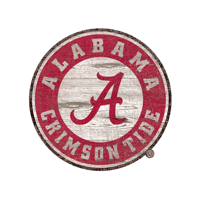 University of Alabama Distressed Logo Cutout Sign