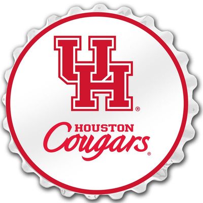 University of Houston Cougars Team Spirit Bottle Cap Wall Sign-Primary Logo Cougars on White