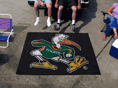 University of Miami Tailgate Mat - Sebastian Logo