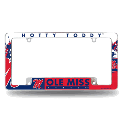 University of Mississippi Ole Miss Chrome Auto License Plate Frame