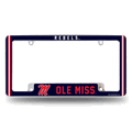 University of Mississippi Ole Miss Chrome Auto License Plate Frame University of Mississippi Ole Miss Chrome Auto License Plate Frame