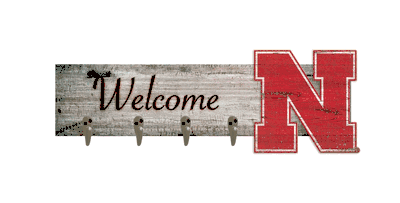 University of Nebraska Coat Hanger 6x24