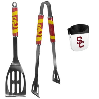 USC Trojans 2 pc BBQ Set and Chip Clip