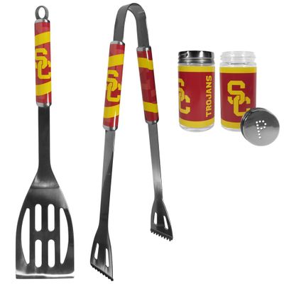 USC Trojans 2 Piece Tailgate BBQ Set with Salt and Pepper Shakers
