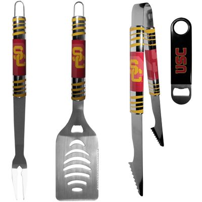 USC Trojans 3 pc BBQ Set and Bottle Opener