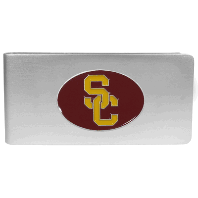 USC Trojans Brushed Metal Money Clip