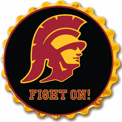 USC Trojans Team Spirit Bottle Cap Wall Sign-Trojan