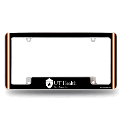 UT Health Science Center-San Antonio Chrome Auto License Plate Frame