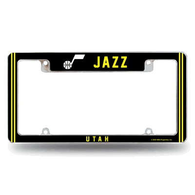 Utah Jazz Alternate 12" x 6" Chrome Automotive License Plate Frame