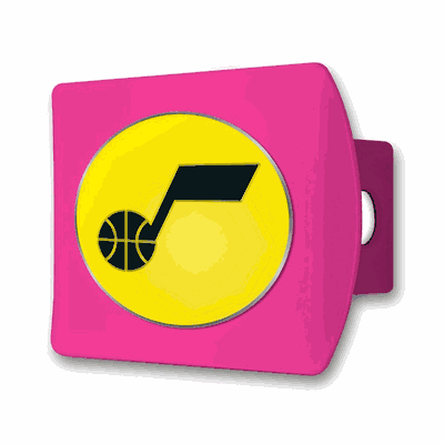 Utah Jazz Pink Metal Hitch Cover with 3D Color Emblem