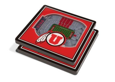 Utah Utes 3D StadiumViews 2-Pack Coaster Set
