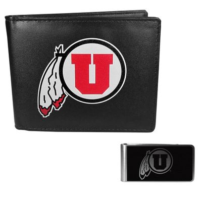 Utah Utes Bi-fold Wallet & Black Money Clip