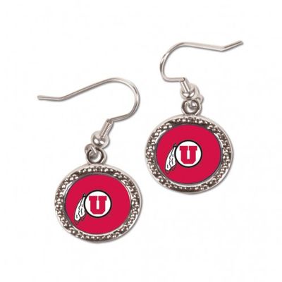 Utah Utes Earrings Round Style