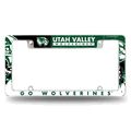 Utah Valley Wolverines Primary Chrome Automotive License Plate Frame Utah Valley Wolverines Primary Chrome Automotive License Plate Frame