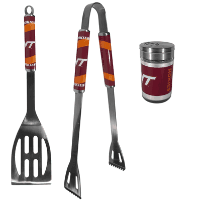 Virginia Tech Hokies 2 Piece BBQ Set with Seasoning Shaker