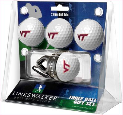 Virginia Tech Hokies 4 Golf Ball And CaddiCap Holder Gift Pack