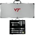 Virginia Tech Hokies 8 pc Stainless Steel BBQ Set w/Metal Case Virginia Tech Hokies 8 pc Stainless Steel BBQ Set w/Metal Case