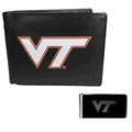 Virginia Tech Hokies Bi-fold Wallet & Black Money Clip Virginia Tech Hokies Bi-fold Wallet & Black Money Clip