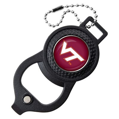 Virginia Tech Hokies Golf Bag Tag with Ball Marker - Black