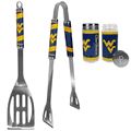 W. Virginia Mountaineers 2 Piece Tailgate BBQ Set with Salt and Pepper Shakers W. Virginia Mountaineers 2 Piece Tailgate BBQ Set with Salt and Pepper Shakers