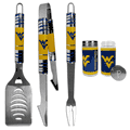 W. Virginia Mountaineers 3 Piece Tailgate BBQ Set with Salt and Pepper Shakers W. Virginia Mountaineers 3 Piece Tailgate BBQ Set with Salt and Pepper Shakers