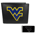 W. Virginia Mountaineers Bi-fold Wallet & Black Money Clip W. Virginia Mountaineers Bi-fold Wallet & Black Money Clip