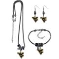 W. Virginia Mountaineers Euro Bead Jewelry 3 piece Set W. Virginia Mountaineers Euro Bead Jewelry 3 piece Set