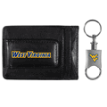 W. Virginia Mountaineers Leather Cash & Cardholder & Valet Key Chain W. Virginia Mountaineers Leather Cash & Cardholder & Valet Key Chain