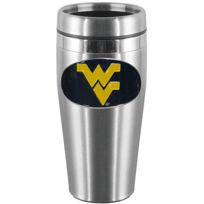 W Virginia Mountaineers Steel Travel Mug