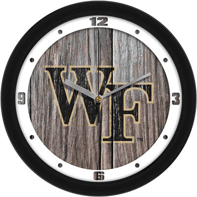 Wake Forest Demon Deacons Weathered Wood Wall Clock