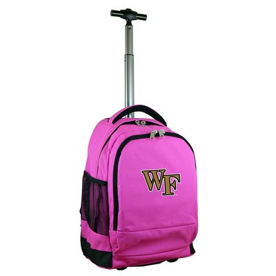Wake Forest Demon Deacons Wheeled Premium Backpack - Pink